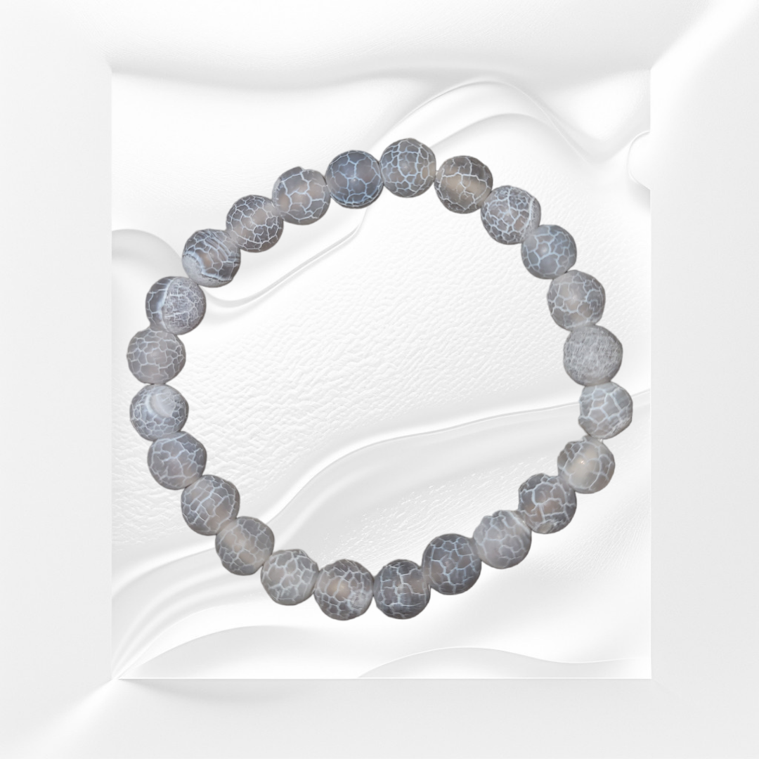 Grey Jasper Natural Crystal Gemstone Bracelet