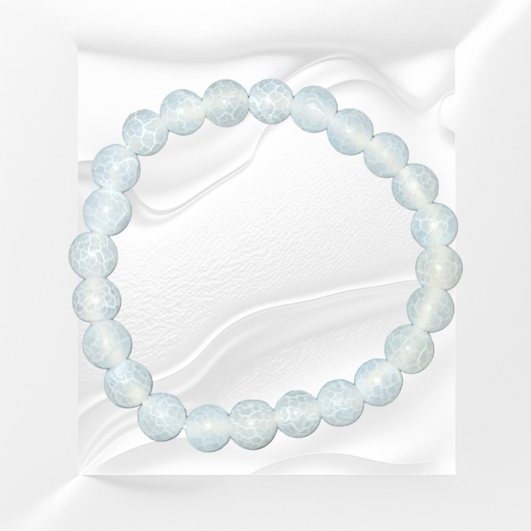 White Agate Natural Crystal Gemstone Bracelet