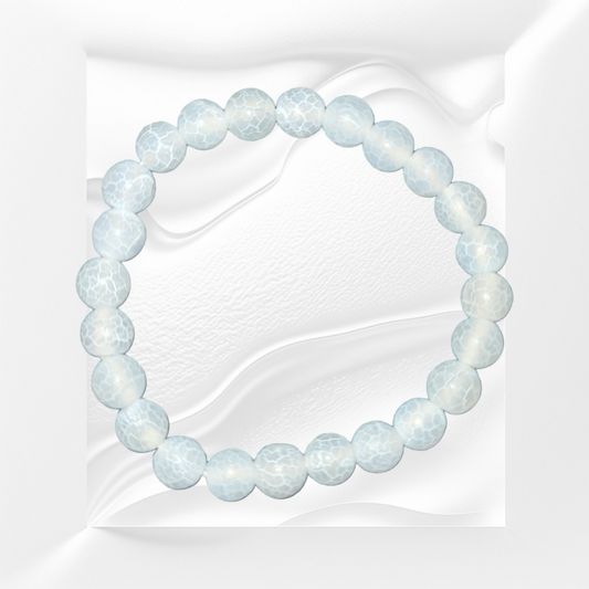 White Agate Natural Crystal Gemstone Bracelet