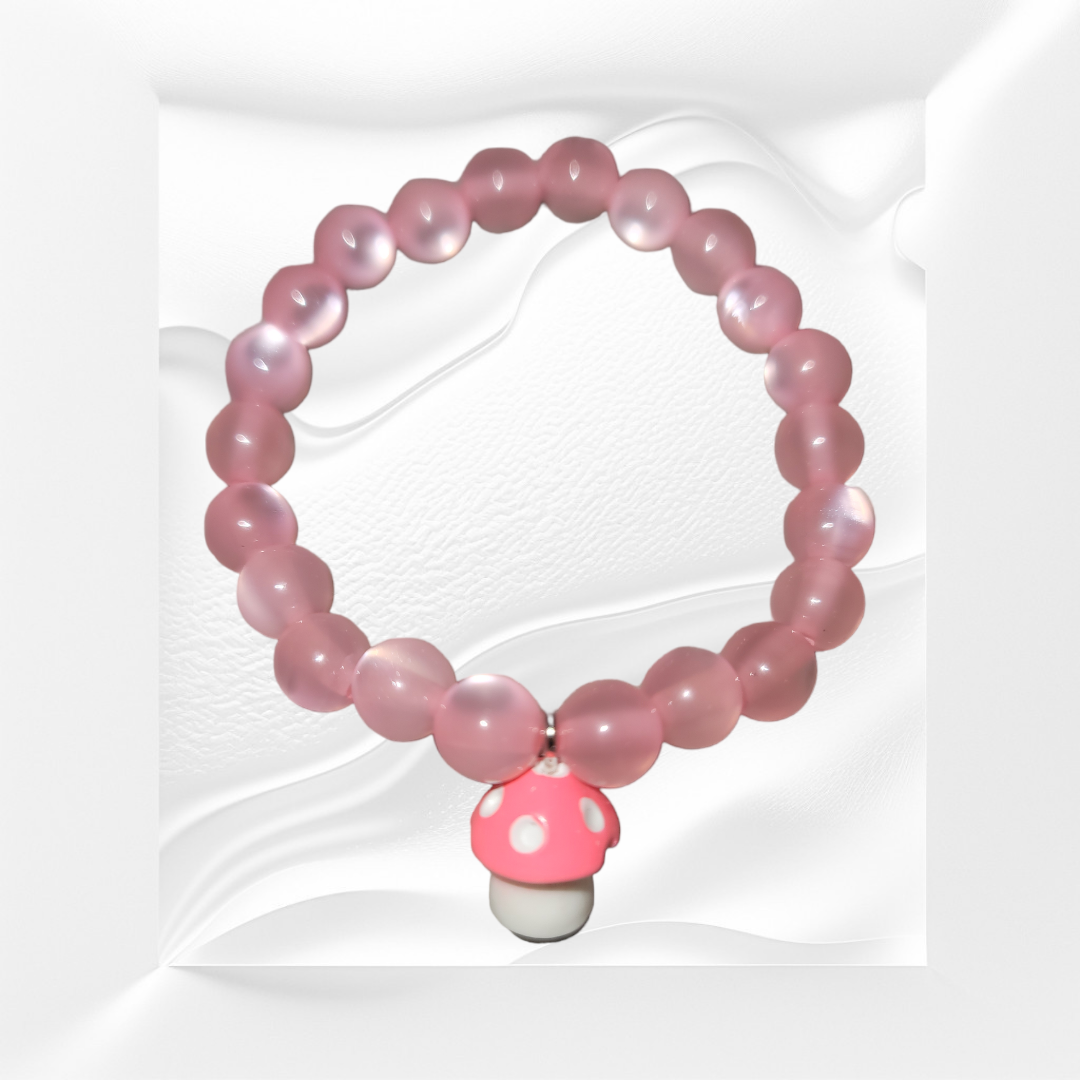 Dark Rose Quartz Natural Crystal Gemstone Bracelet