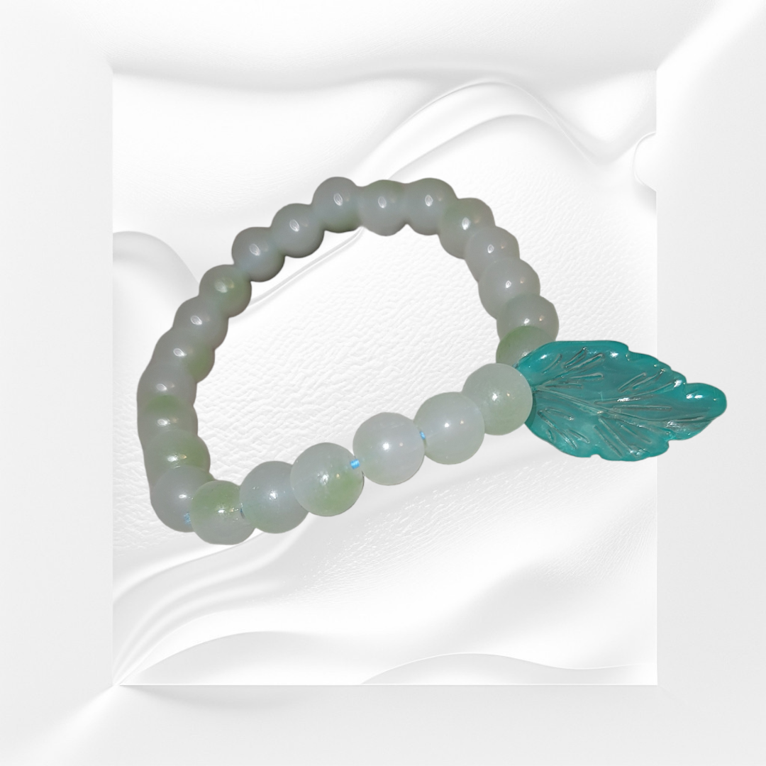 Frosted Green Aventurine Natural Crystal Gemstone Bracelet