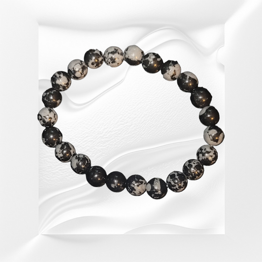 Snowflake Obsidian Natural Crystal Bracelet