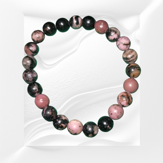 Rhodonite Natural Crystal Bracelet