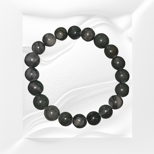 Black Labridite Natural Crystal Bracelet