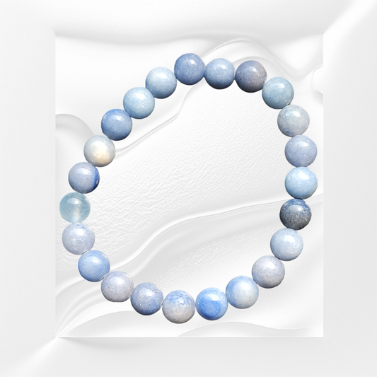 Blue Lace Agate Natural Crystal Bracelet