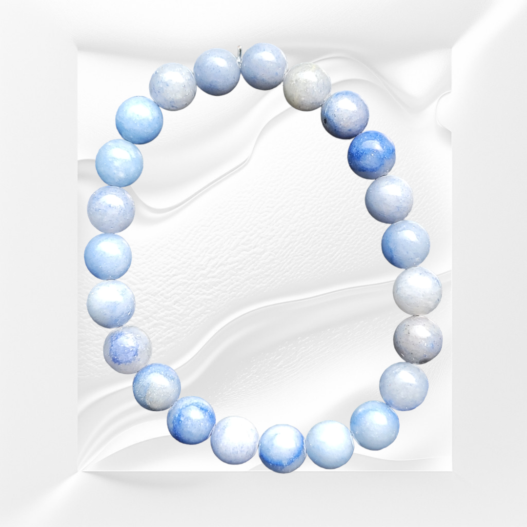 Blue Lace Agate Natural Crystal Bracelet