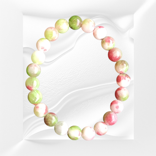 Watermelon Jade Natural Crystal Bracelet