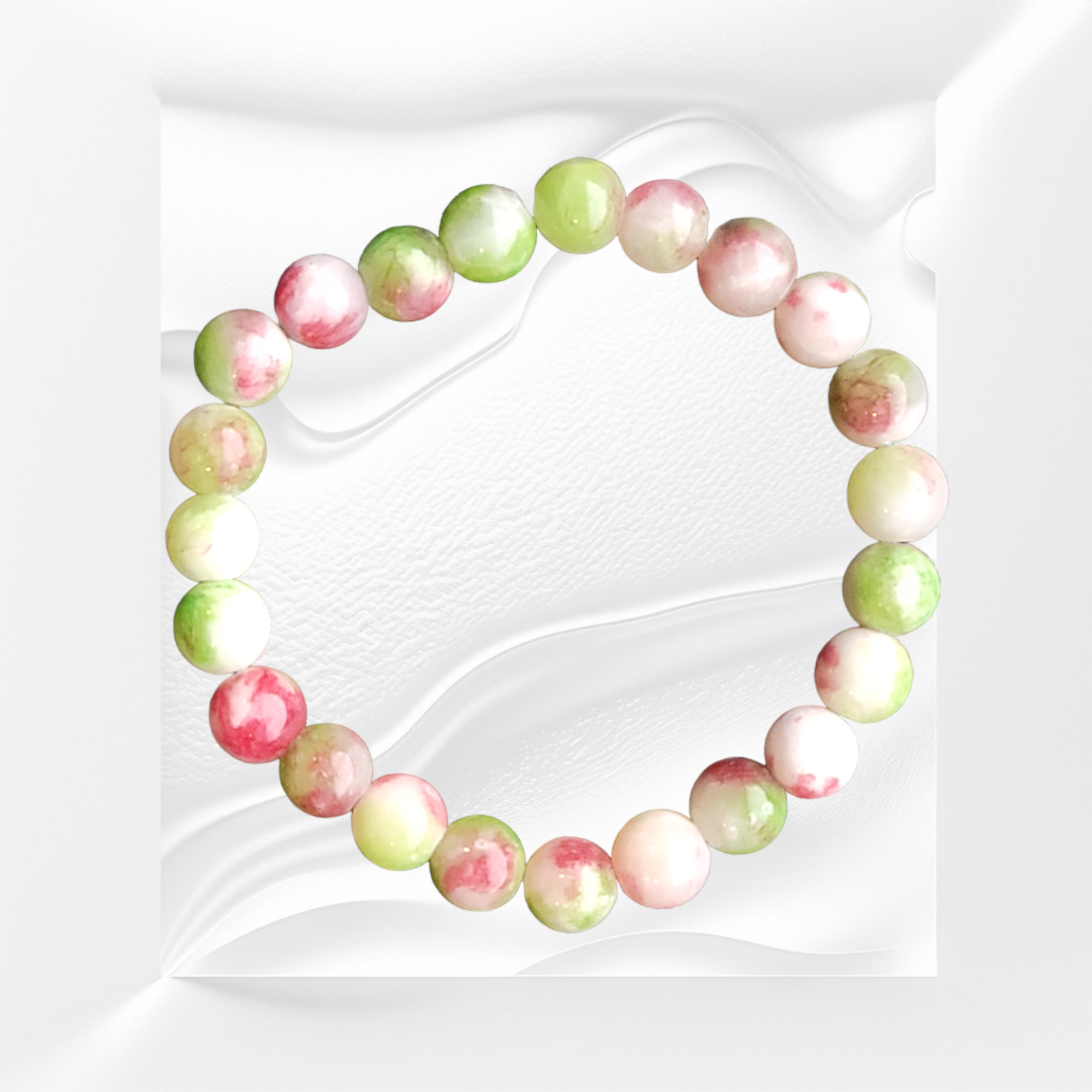 Watermelon Jade Natural Crystal Bracelet