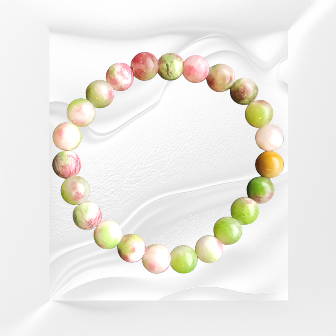 Watermelon Jade Natural Crystal Bracelet