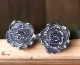 Glittery Flower Studs