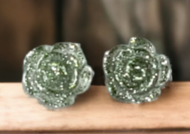 Glittery Flower Studs