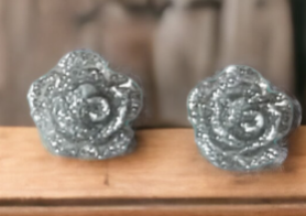 Glittery Flower Studs