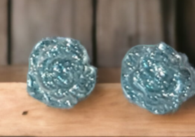 Glittery Flower Studs