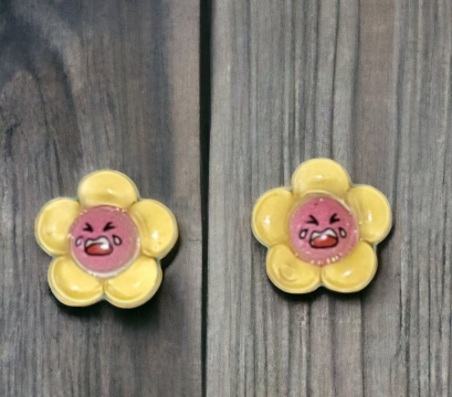 Emoji Flowers Stud Earrings