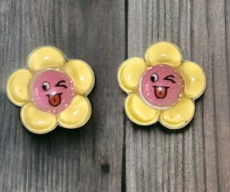 Emoji Flowers Stud Earrings