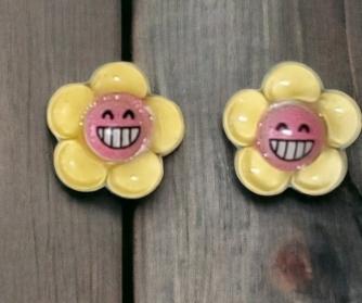 Emoji Flowers Stud Earrings