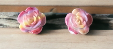 Tye Dye Flower Studs