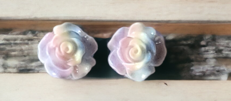 Tye Dye Flower Studs