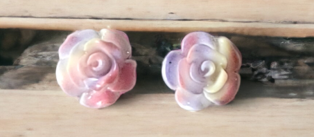 Tye Dye Flower Studs