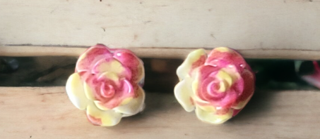 Tye Dye Flower Studs